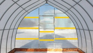 Reinforced greenhouse ends and collars